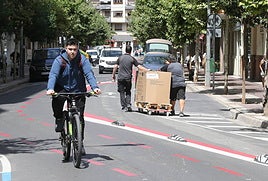 Puente, sobre el carril bici de Logroño: «No vamos a consentir retrocesos en materia de movilidad»