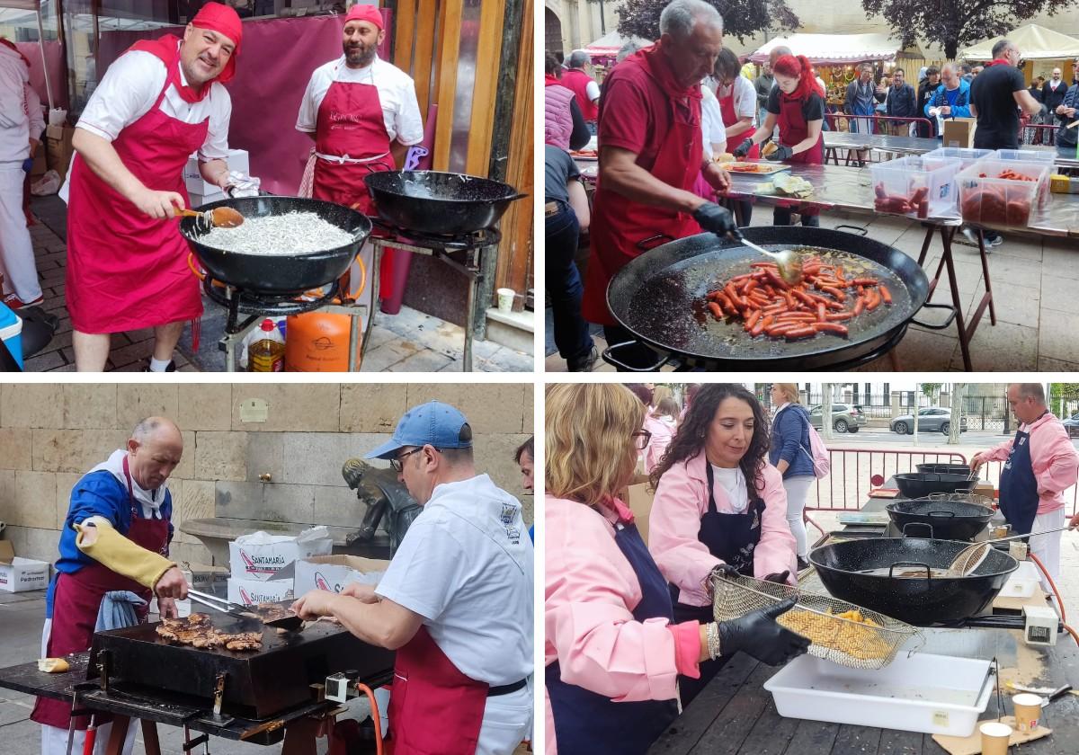 Algunas de las degustaciones que han tenido lugar este domingo en Logroño.