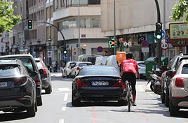 Avenida de Portugal y su carril bici, en la polémica.