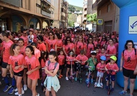 Zona de salida de la carrera contra el cáncer de Autol, a favor de la AECC.