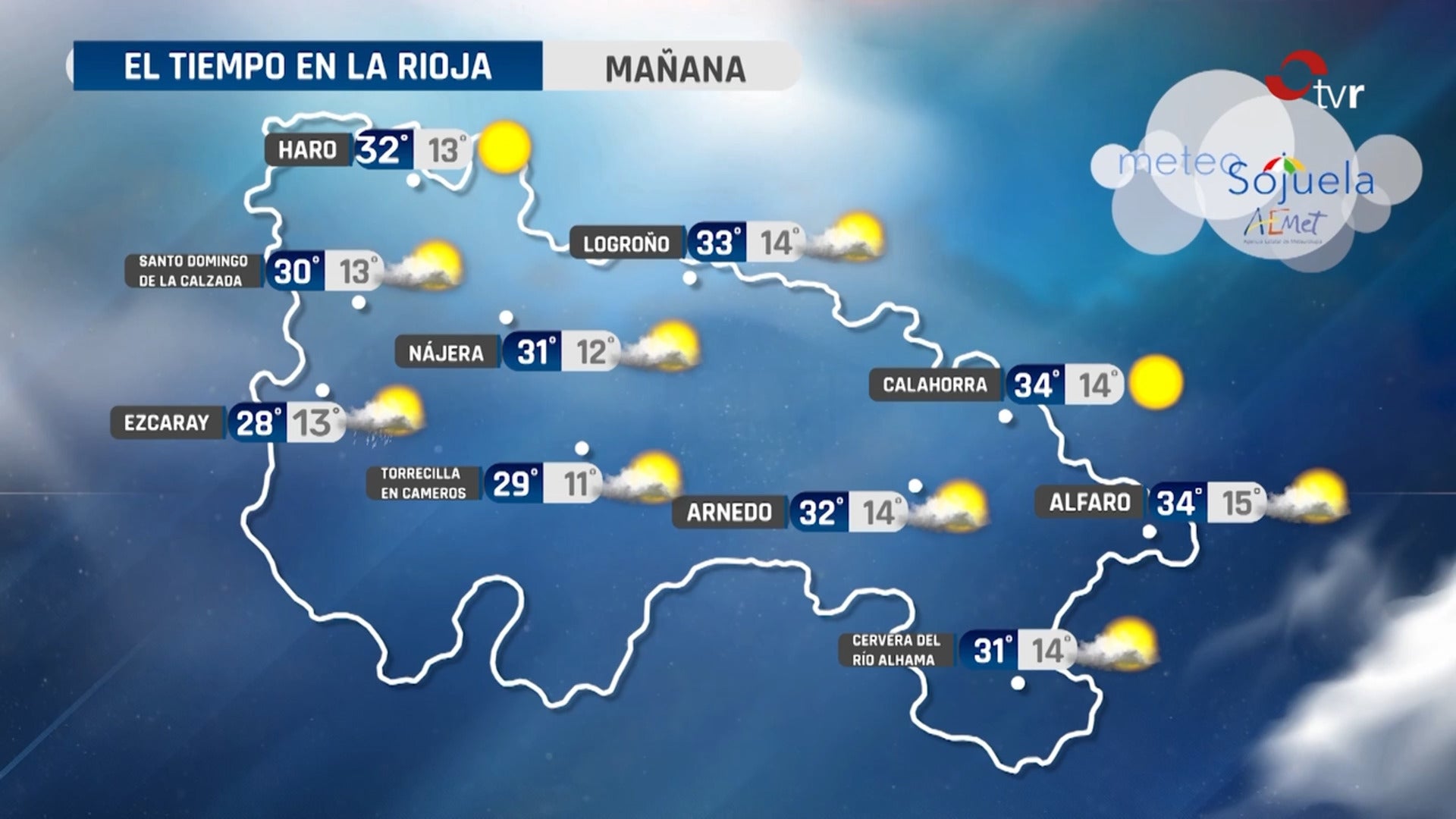 El tiempo para mañana, martes, en La Rioja