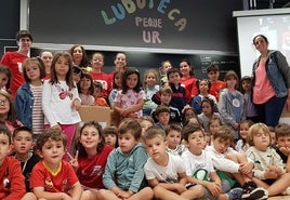 Niños en la ludoteca Peque UR en la primera semana de julio.