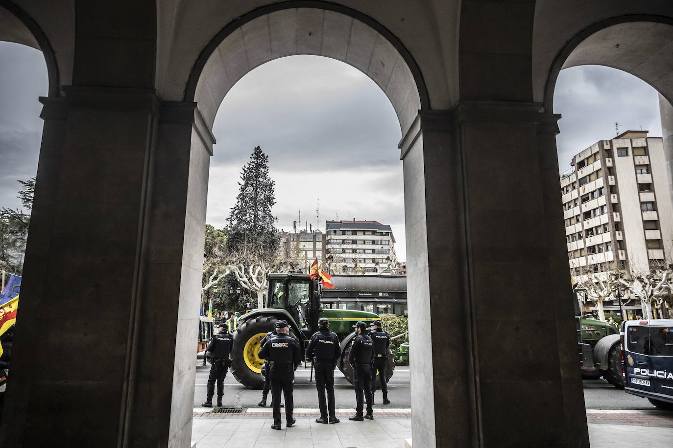 Imagen de la protesta ante la Delegación del Gobierno el pasado 8 de febrero.