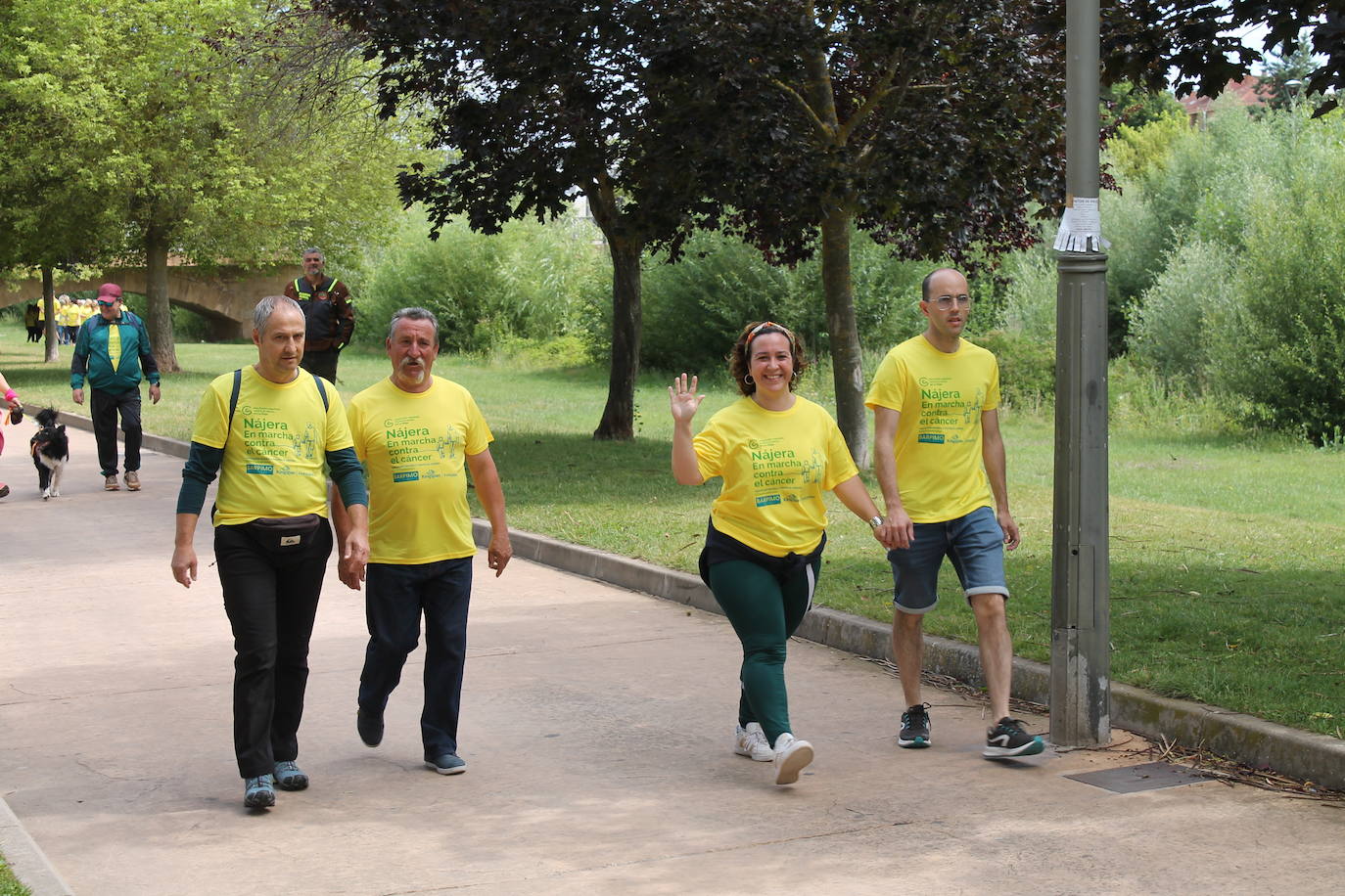 Las imágenes de la marcha solidaria contra el cáncer en Nájera