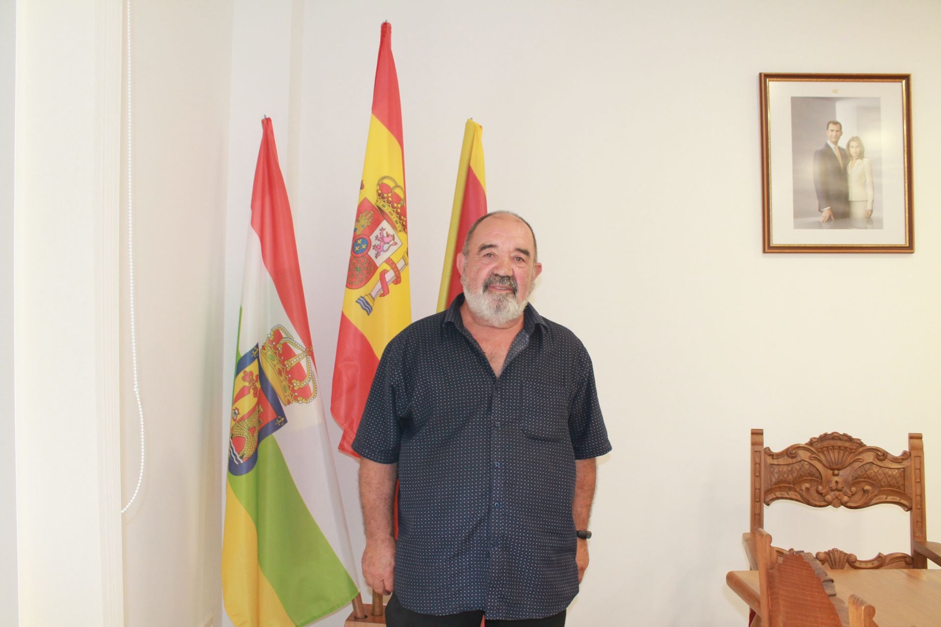 Manuel Martínez Ábalos, en el Ayuntamiento de Tricio.