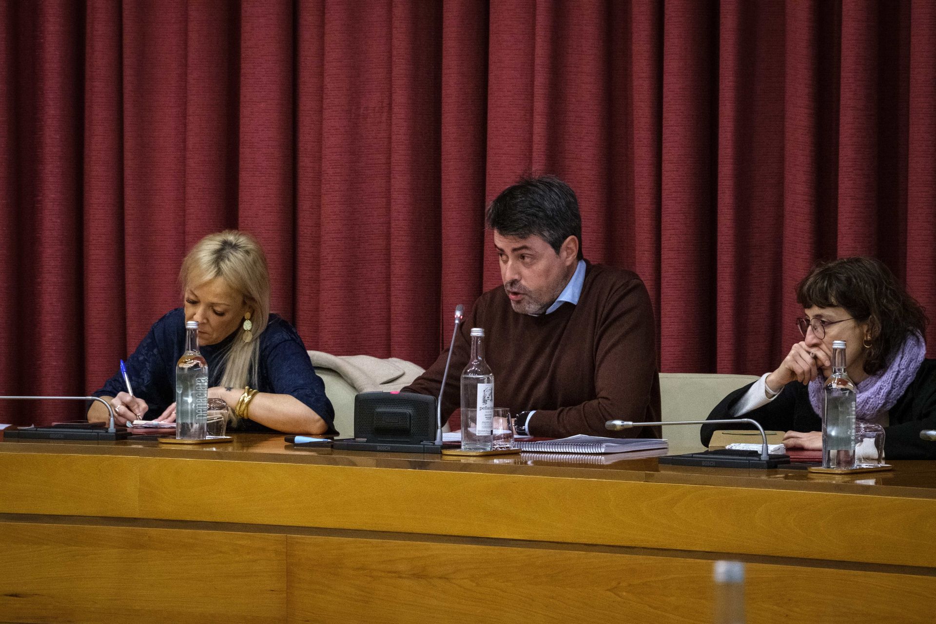 El portavoz socialista, Luis Alonso, durante su intervención en un pleno.