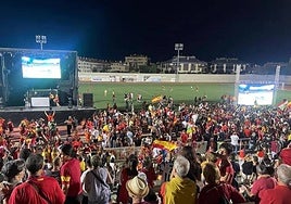 Celebración en Haro de la victoria en la Eurocopa.