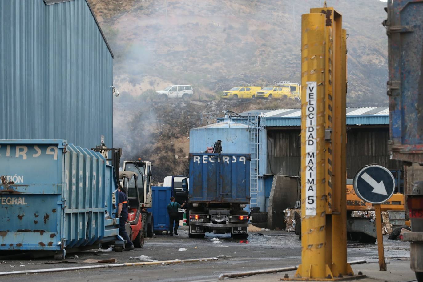 Las imágenes del incendio de Recirsa