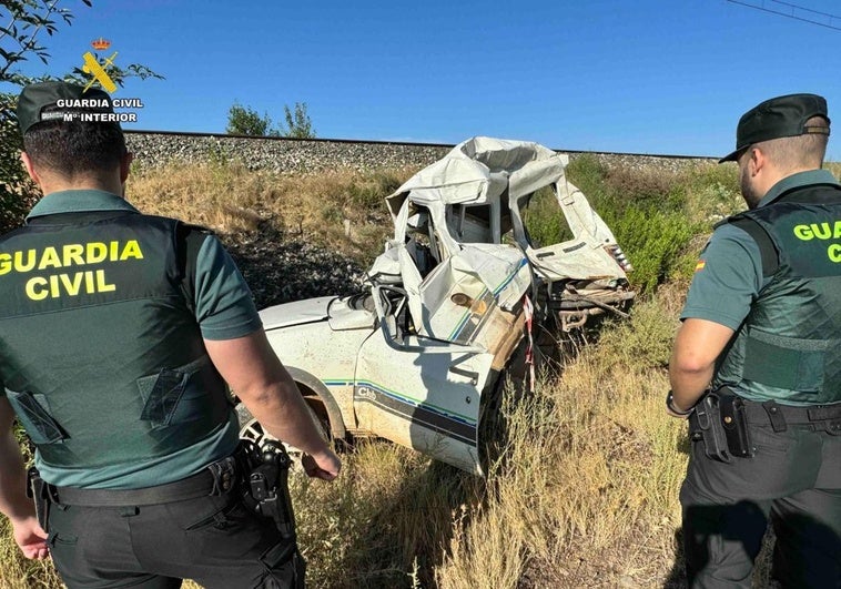 Estado en el que ha quedado la furgoneta.