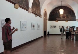 Inauguración de la exposición, el domingo en Yuso.