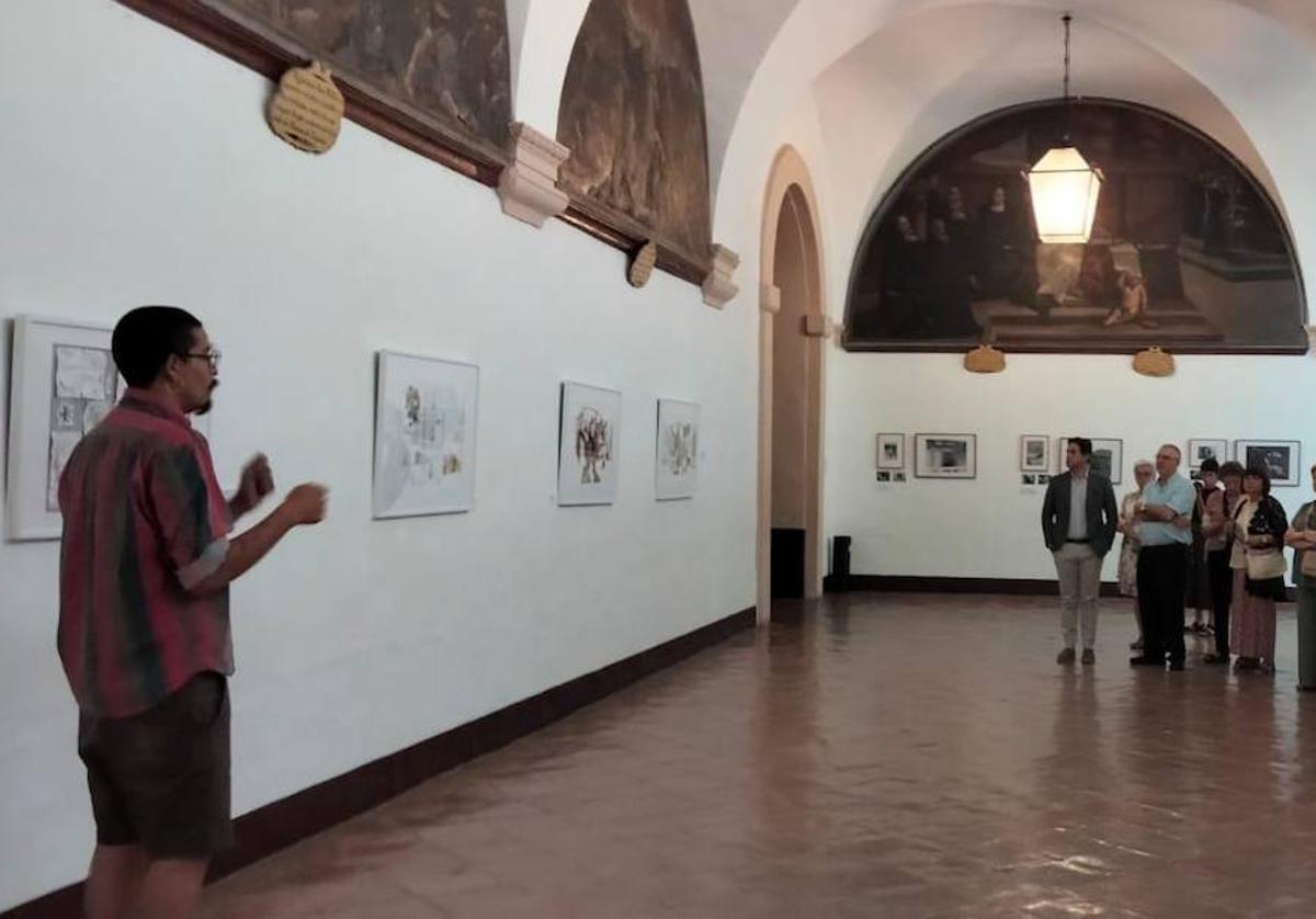 Inauguración de la exposición, el domingo en Yuso.