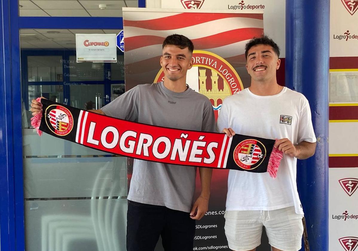 Gaizka Argente y Beñat Gaubeka, jugadores de la SD Logroñés.