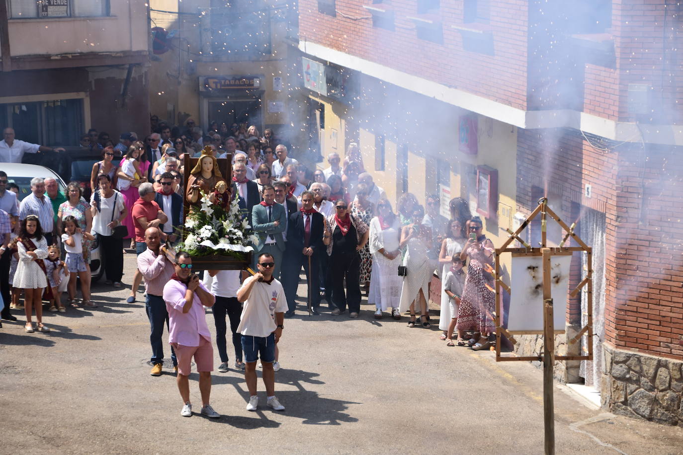 Procesión de la Virgen de la Antigua en las fiestas de Ausejo