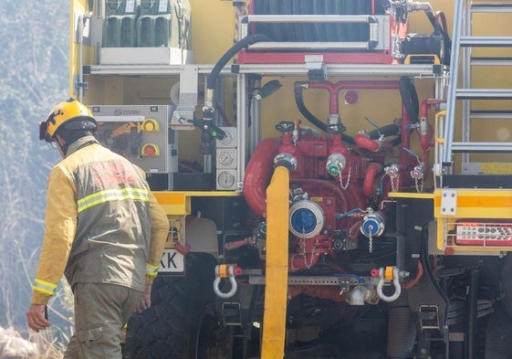 Una unidad de bomberos, en una actuación anterior.