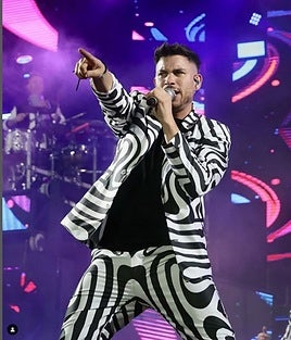 Diego Moreira, en un show de Panorama.