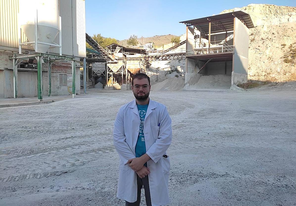 Álvaro Nombela, durante sus prácticas del programa Erasmus rURal.