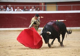 Actuación de Urdiales, en una corrida de San Mateo 2023.