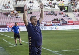 Carlos Pouso durante el encuentro anterior de la SDL en Las Gaunas.