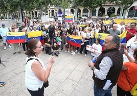Imagen de una manifestación de venezolanos en Logroño.