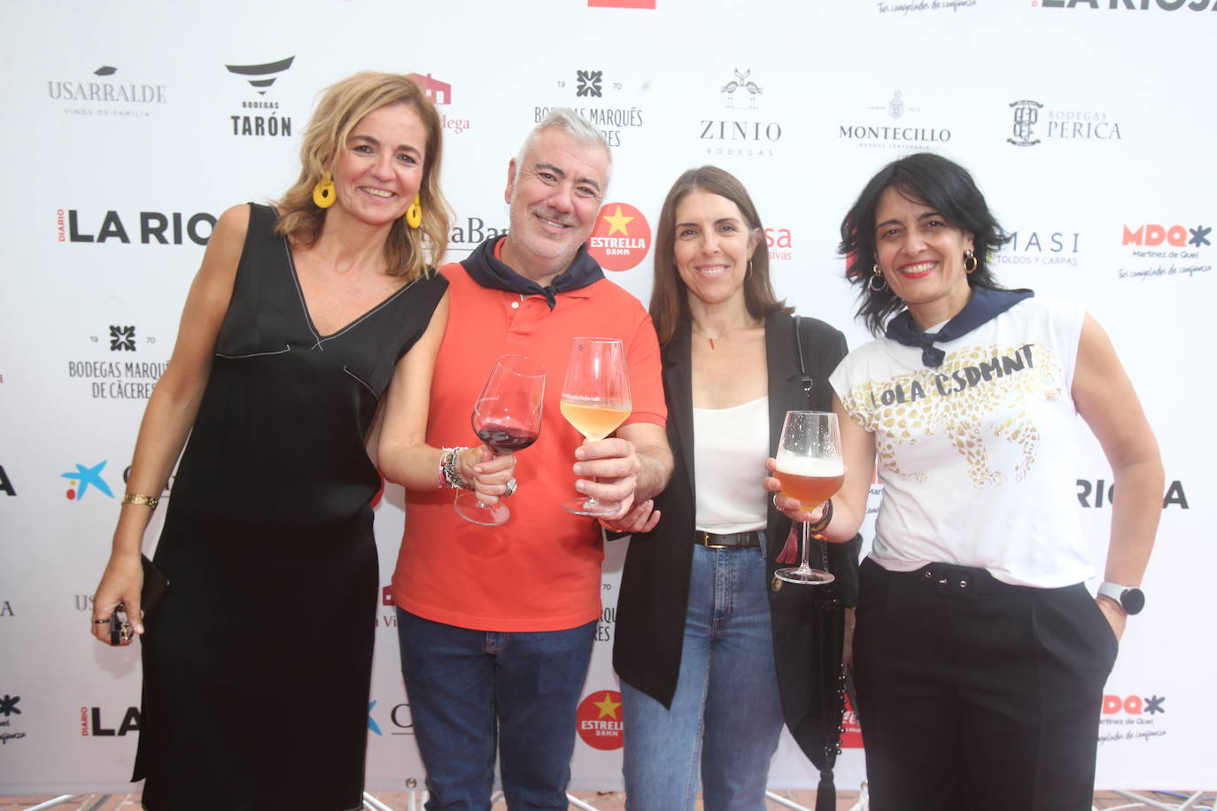 Ángel Andrés, Rosa Fernández y Patricia Sáinz, concejales del PP en el Ayuntamiento de Logroño (con responsabilidades en el gobierno de Conrado Escobar), junto a Estrella Domínguez.