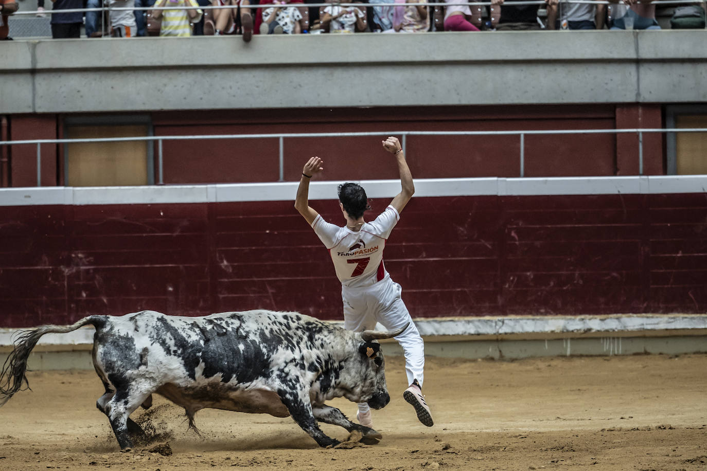 Concurso de recortes en la plaza de toros La Ribera, en imágenes