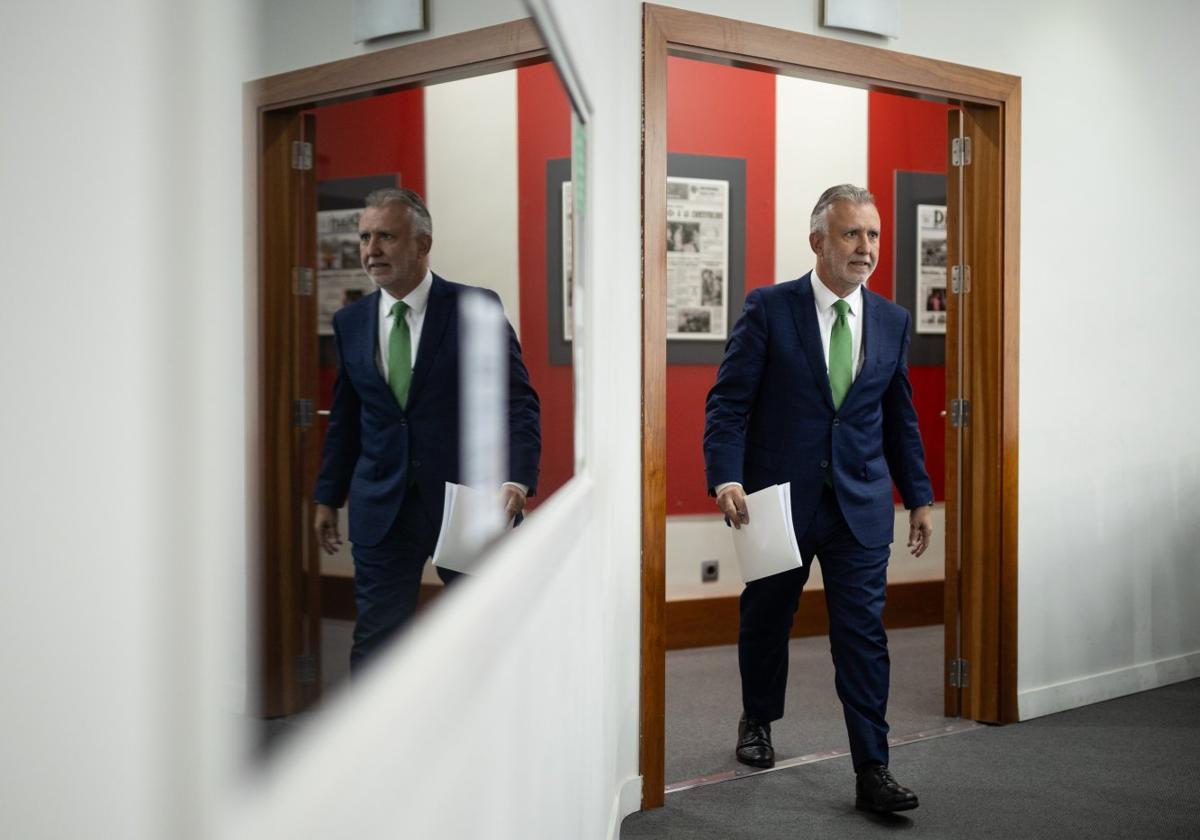 Torres, antes de comparecer en rueda de prensa.