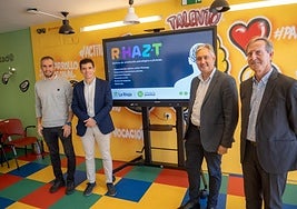 Ignacio González Yoldi, Juan Diego Alcaide, José Luis Pérez Pastor y Carlos Piserra, ayer en la sede del IRJ.