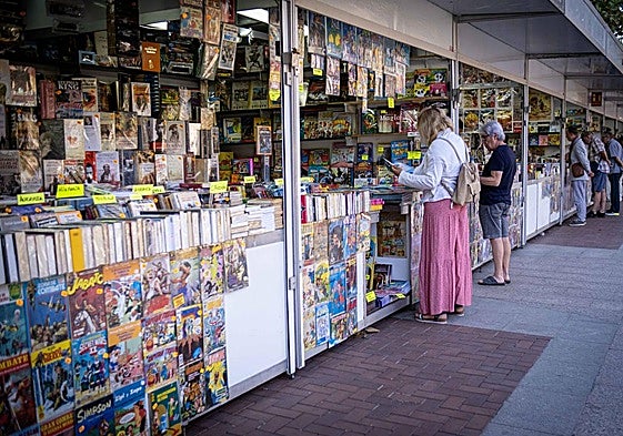 Imagen de archivo de la feria del libro de ocasión el año pasado.