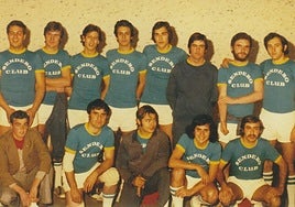 Primera alineación del Club Sendero, en el año 1974.