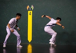 Imagen de un partido de pelota correspondiente a los últimos Juegos, en el Adarraga.