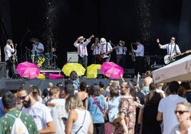 Los Zigalas, durante un concierto en Logroño.