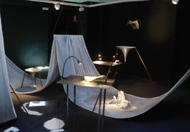 'Faros para agua', de Mario Manso, en la sala pequeña de la Escuela de Diseño.
