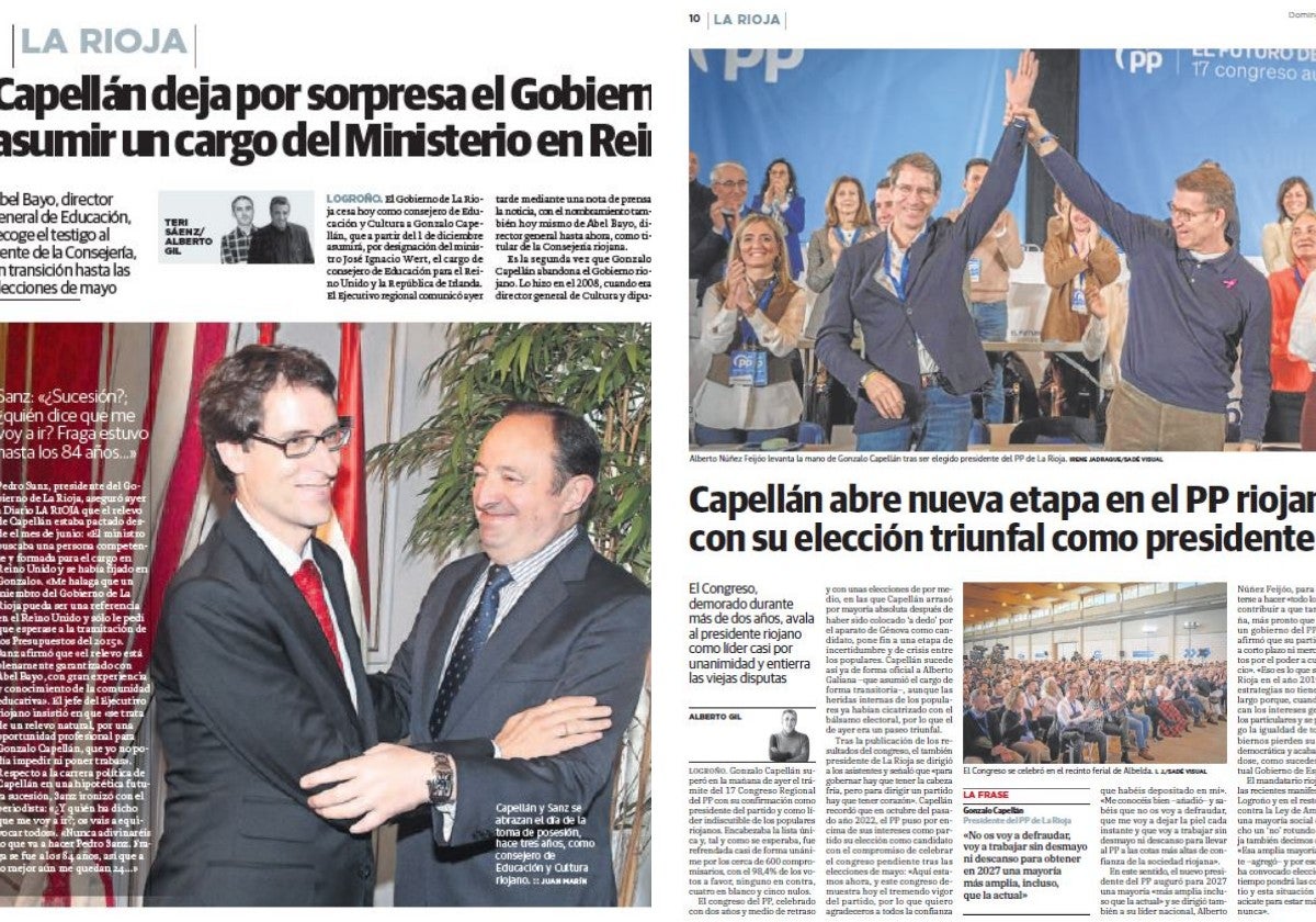 La información de la marcha y la elección de Capellán como presidente del PP, en Diario LA RIOJA