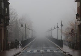La niebla cubre la Ribera del Ebro riojana