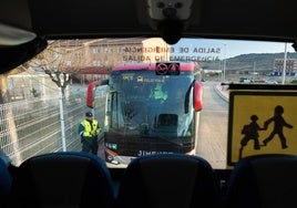 Campaña de vigilancia sobre el transporte escolar, en una imagen de archivo.