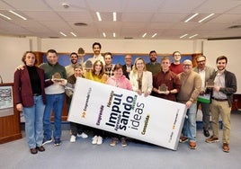 Foto de familia de los premiados en la convocatoria.