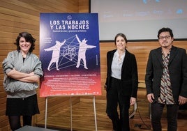 Patricia Andrés, la concejala Rosa Fernández y Fernando Vílchez, en la presentación del festival.