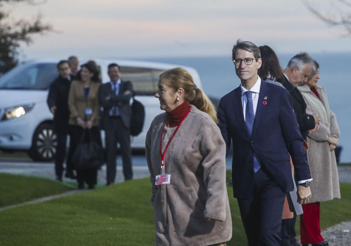 Gonzalo Capellán, a su llegada al Palacio de la Magdalena.