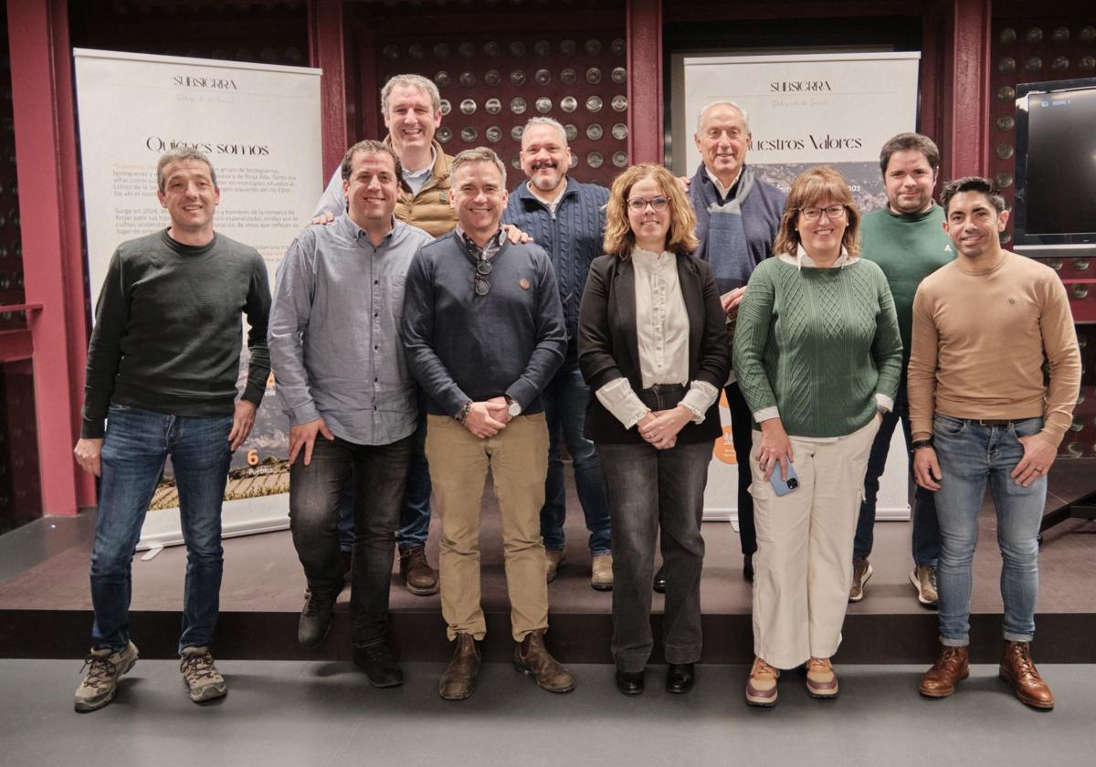 Representantes de las bodegas, en la presentación de Subsierra en el CCR.