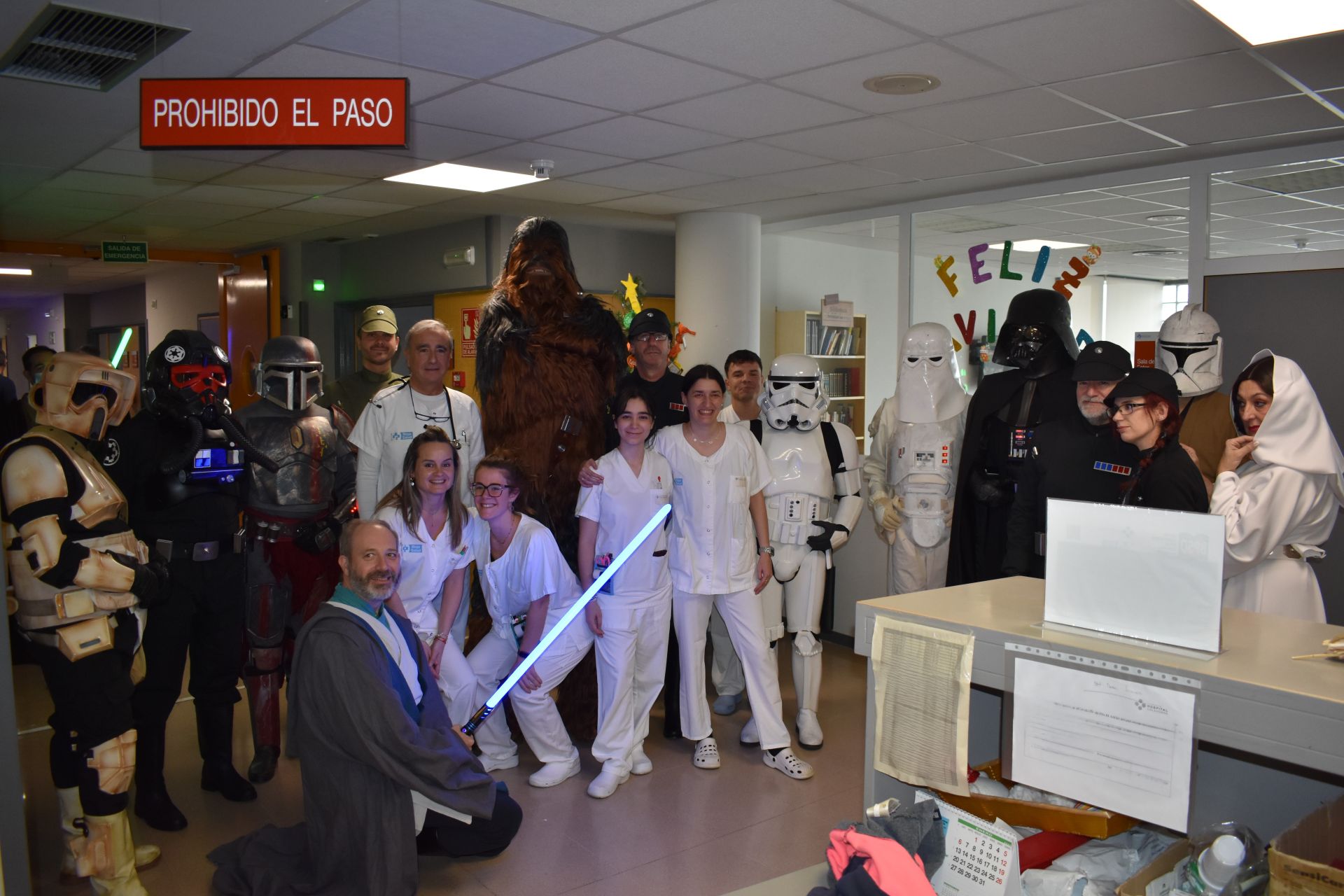 Los personajes de Star Wars visitan el Hospital de Calahorra