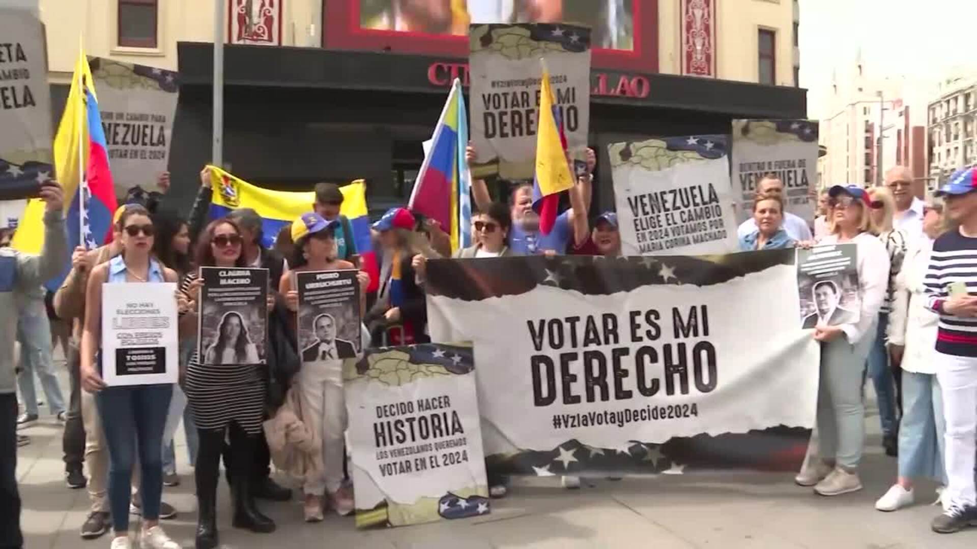 Venezolanos protestan en defensa de los derechos humanos y contra "el bloqueo electoral"
