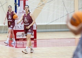 Zabala y Angulo, en un entrenamiento del Bosonit.