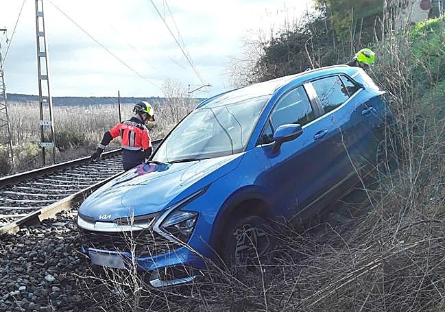La retirada del vehículo en Cenicero.