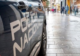 Un vehículo policial en las calles de Logroño.