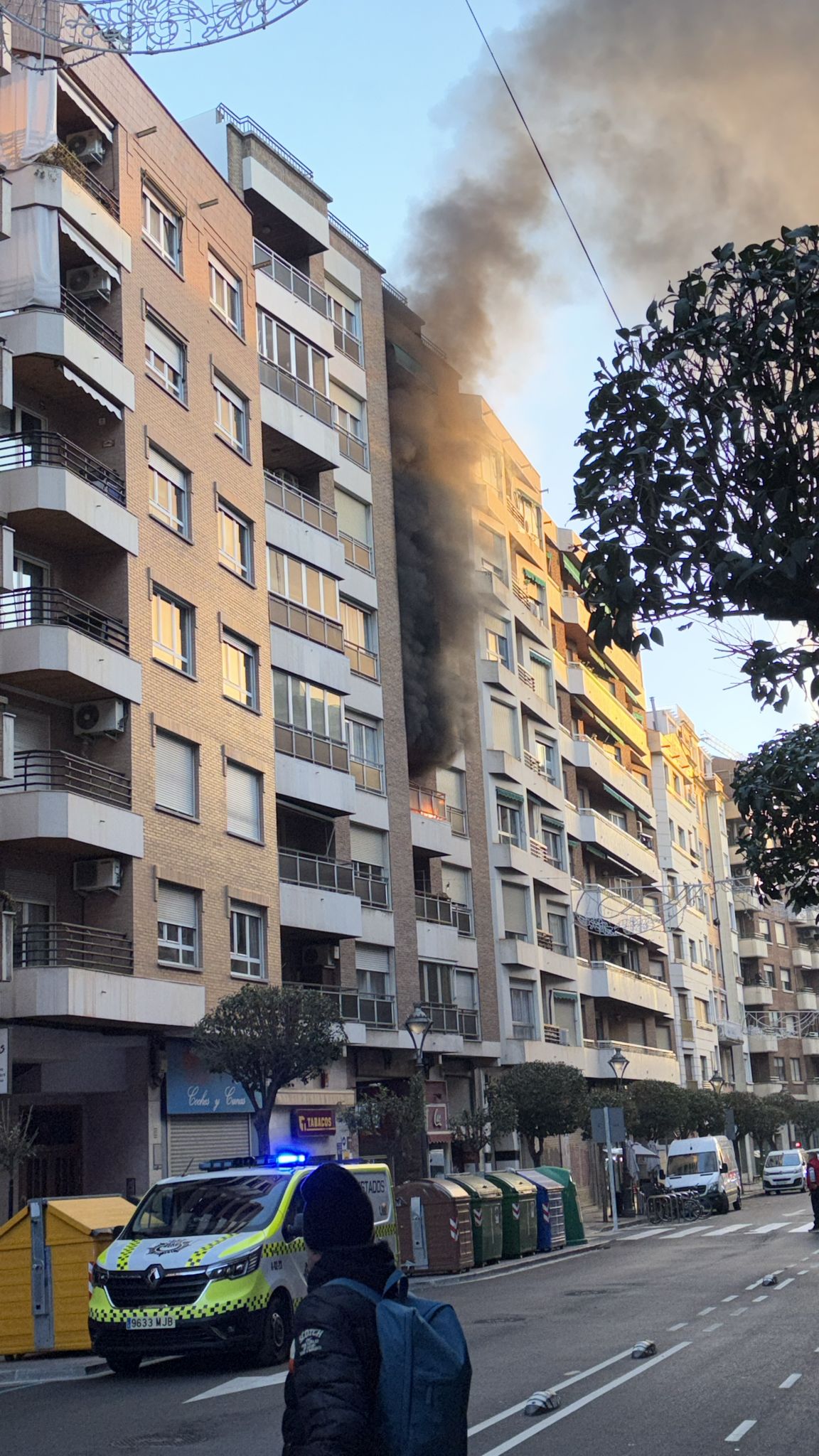 Incendio en la calle Duquesa de la Victoria de Logroño