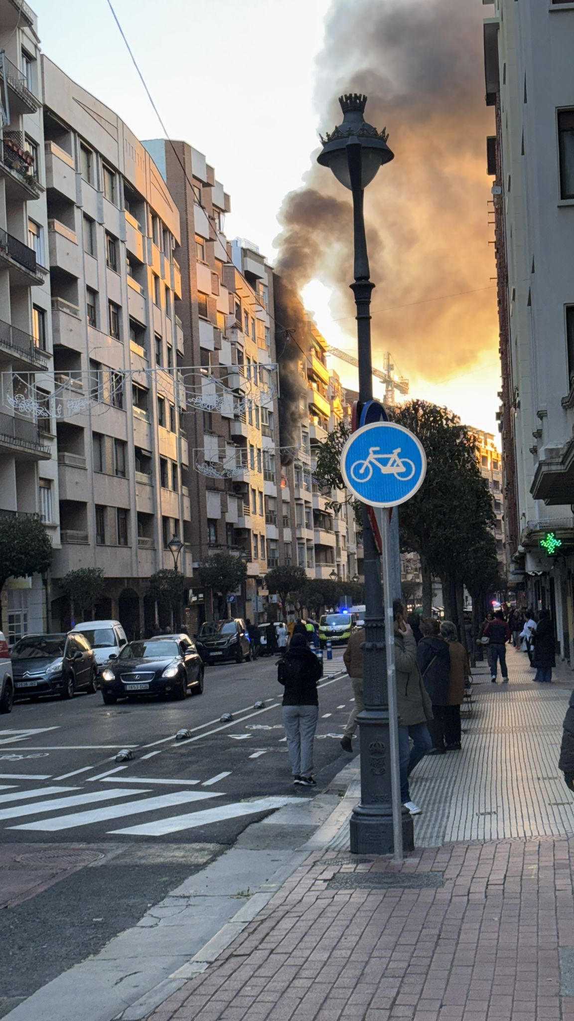 Incendio en la calle Duquesa de la Victoria de Logroño