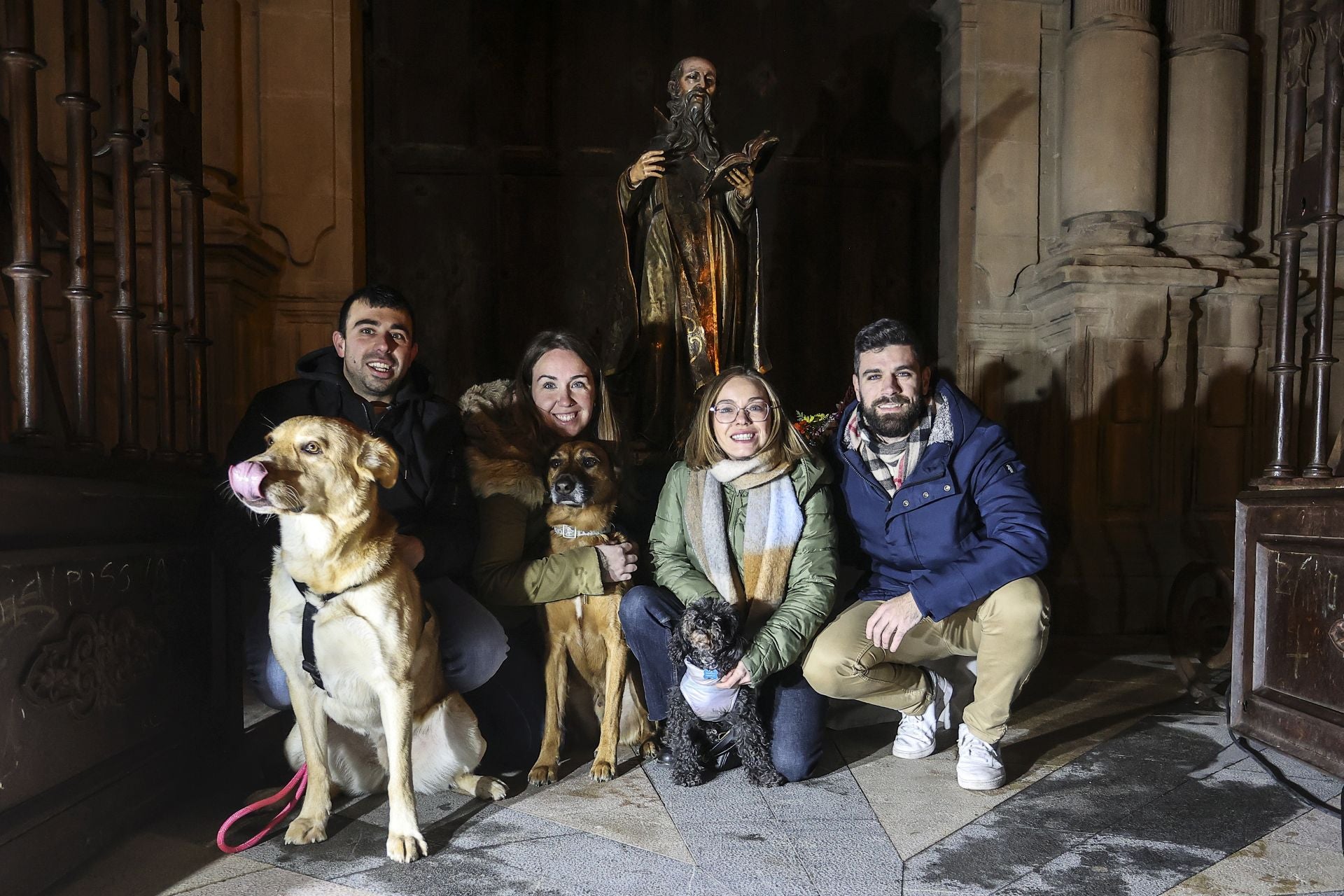 Animales bendecidos, en la plaza del Mercado de Logroño