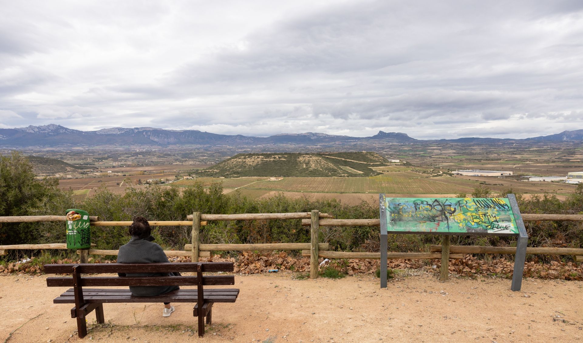 Mirador de El Cortijo dentro de la red de caminos ciclopeatonales.