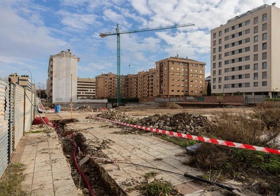 Viviendas en construcción en Logroño en una imagen tomada el pasado mes de diciembre.