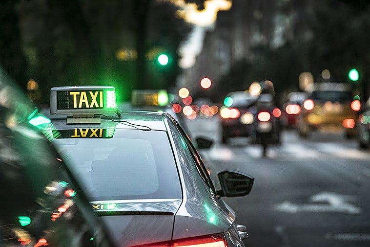 Un taxi, en Logroño.